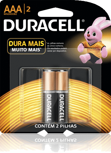 Pilha Alcalina AAA c/ 2 unidades - Duracell